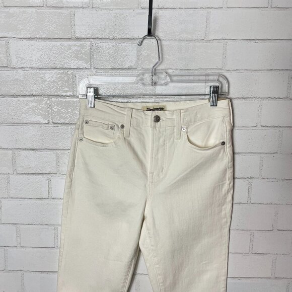 MADEWELL Jeans $128 Petite High-Rise Perfect Vintage Jean Tile White NE027 - Picture 3 of 9